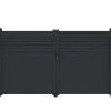 Draaipoort Van Aluminium - L. 305 X H. 181 Cm - Antraciet - Viazo