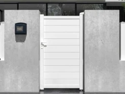 Draaipoort Van Aluminium L103 X H181 Cm Wit - Nazario