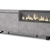 Dressoir, Opbergkast, 210, 4 Deuren, Elektrische Haard Xxl, Industrieel Design, Cement