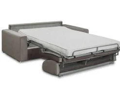 Driezits Express Bedbank Van Fluweel Calito - Antraciet - Tweepersoonsbed 140 Cm - Matras 14 Cm