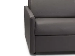 Driezits Express-Bedbank Van Kunstleer Calife - Grijs - Slaapafmeting 140 Cm