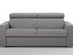 Driezits Express-Bedbank Van Stof Vizir - Grijs - Slaapafmeting 140 Cm