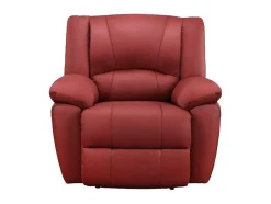Driezits Relaxbank En Relaxfauteuil Van Leer Aroma - Rood