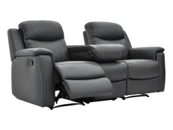 Driezits Relaxbank Evasion Van Leer - Grijs