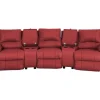 Driezits Relaxbank Van Leer Aroma - Rood