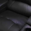Driezits Relaxbank Van Leer Aroma - Zwart