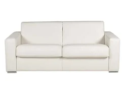 Driezits Slaapbank 100% Buffelleer Delectea Ii - Wit