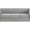 Driezitsbank Chesterfield - Fluweel - Licht Grijs