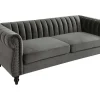 Driezitsbank Chesterfield Van Fluweel Trumbo - Antraciet