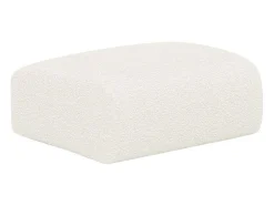 Driezitsbank En Poef Van Witte Bouclestof Pogni Van Maison Cephy