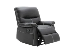 Driezitsbank En Relaxfauteuil Canby - Kunstleer - Zwart