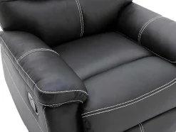Driezitsbank En Relaxfauteuil Canby - Kunstleer - Zwart