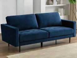 Driezitsbank Van Fluweel - Blauw - Estela