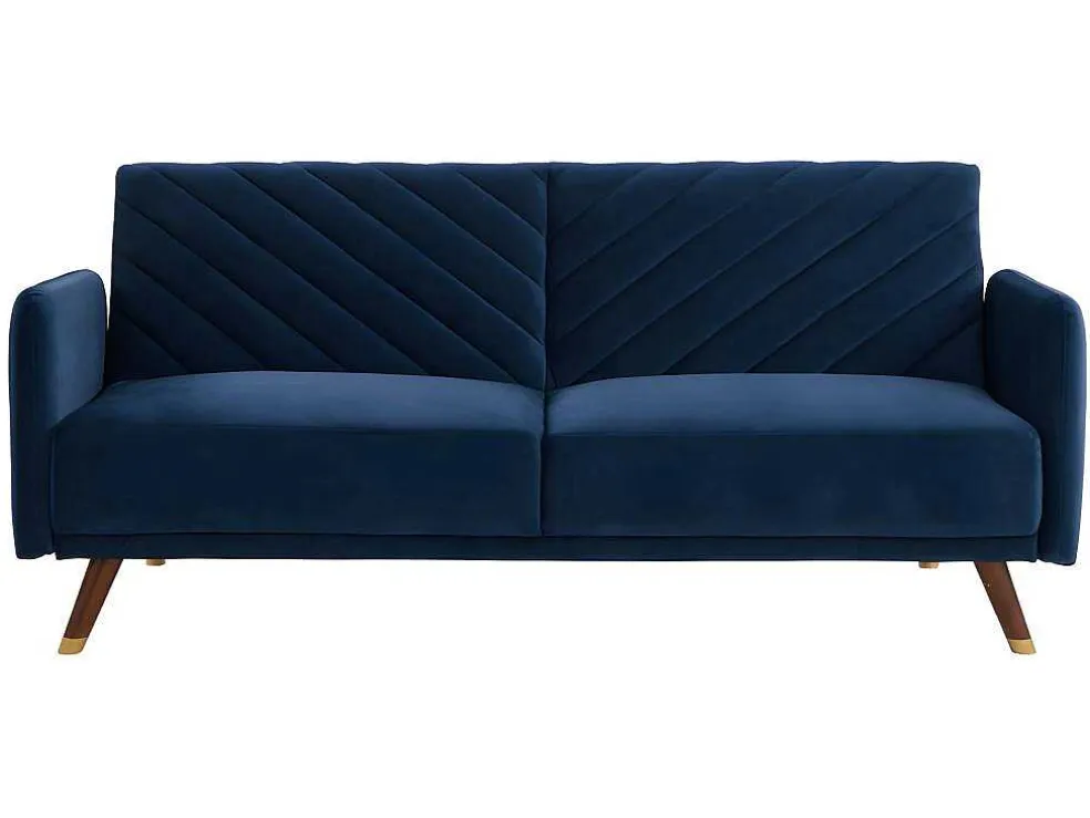 Driezitsbedbank Van Fluweel Joris - Blauw