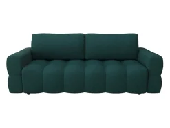 Driezitsslaapbank Van Blauwgroene Bouclestof Issoro