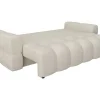 Driezitsslaapbank Van Cremekleurige Bouclestof Issoro