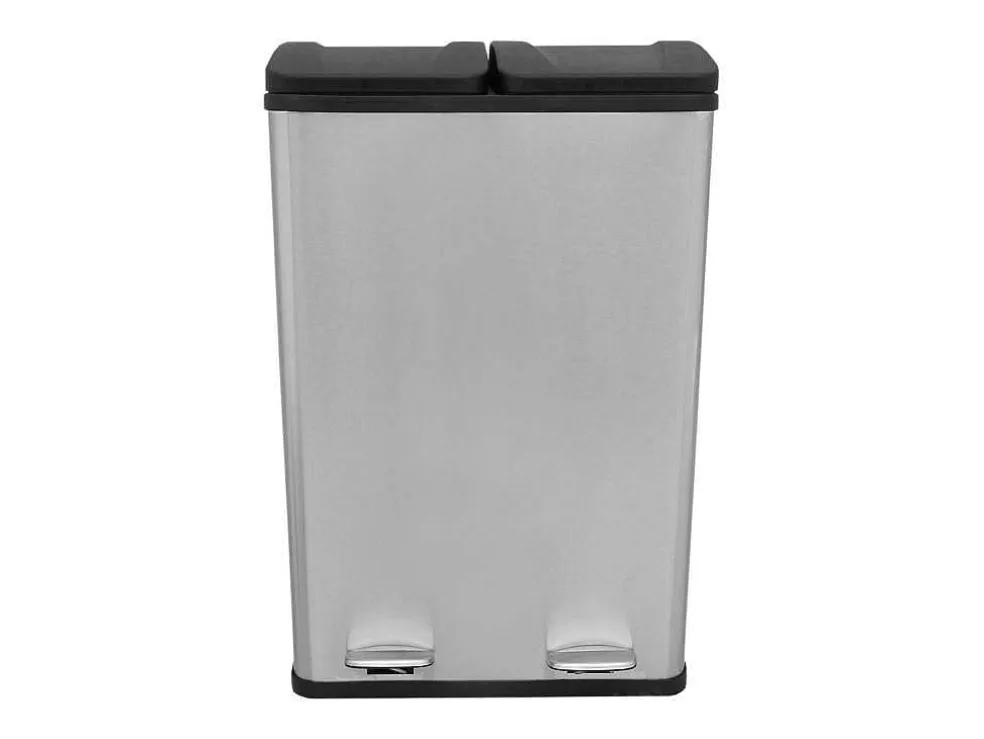 Dubbele Pedaalemmer 60 L - Zilver