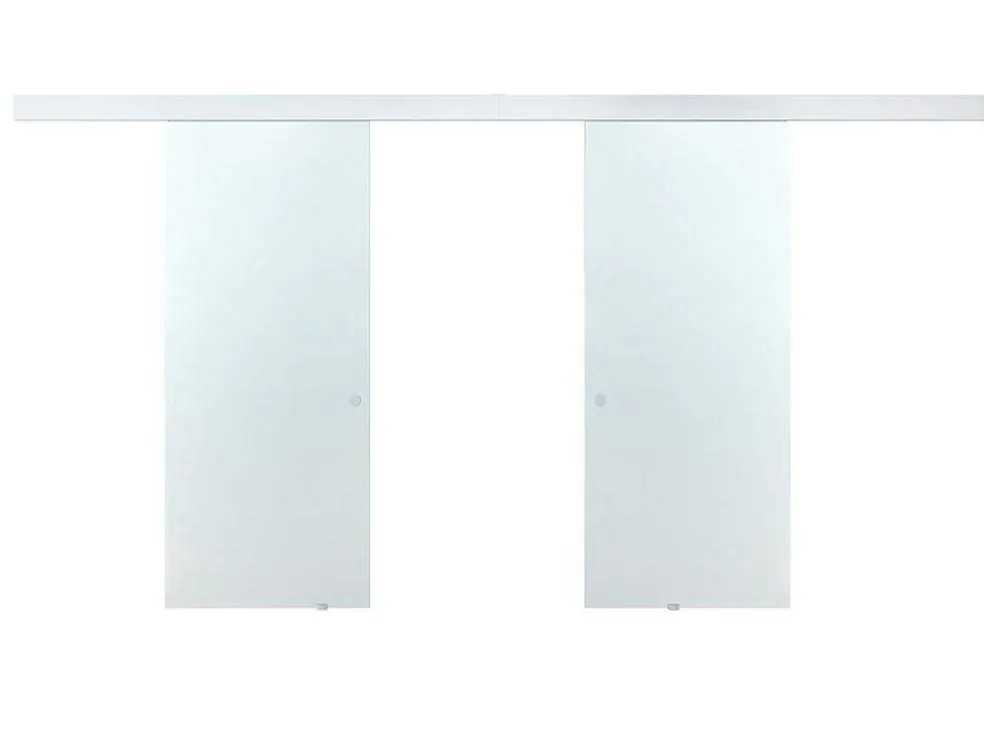 Dubbele Schuifdeur In Opbouw - H205 X L166 Cm - Gehard Glas - Alina