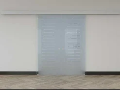 Dubbelwandige Schuifdeur - H205 X L166Cm - Gehard Glas - Astana