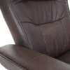Edmonton Fauteuil Met Kruk, Bruin, Naturel Bruin