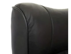 Edmonton Fauteuil Met Kruk, Zwart, Honingkleurig