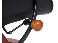 Edmonton Fauteuil Met Kruk, Zwart, Honingkleurig