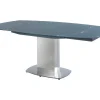 Eettafel Talicia Uitschuifbaar Van Gehard Glas En Metaal - 6 Tot 8 Personen - Grijs