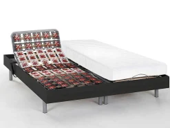 Elektrisch Bed - Bedbodem En Matras - Latex Cassiopee Iii Van Dreamea - Okin Motoren - 2 X 90 X 200 Cm - Zwart