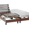 Elektrisch Relaxbed Met Matras Met Latex-Instap Tyndare Van Dreamea - Kersenhout - 2 X 80 X 200 Cm