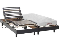 Elektrisch Relaxbed Met Matras Met Latex-Instap Tyndare Van Dreamea - Zwart - 2 X 80 X 200 Cm