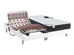 Elektrisch Relaxbed Met Pocketveren En Vormgeheugenmatras Phanes Van Dreamea - Okin Motoren - Wit 2 X 80 X 200 Cm