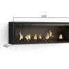 Elektrische Haard Led , 107X38X25Cm, Woonkamer - Eetkamer, Elektrische Haard, Zwart