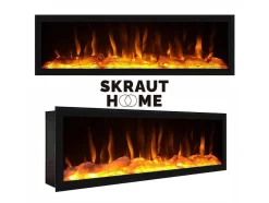 Elektrische Haard Led , 107X38X25Cm, Woonkamer - Eetkamer, Elektrische Haard, Cement