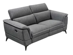 Elektrische Relaxbankstel 3+2 Macari - Stof - Grijs