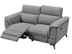 Elektrische Relaxbankstel 3+2 Macari - Stof - Grijs