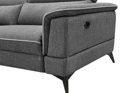 Elektrische Relaxbankstel 3+2 Macari - Stof - Grijs