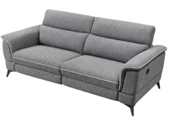 Elektrische Relaxbankstel 3+2 Macari - Stof - Grijs