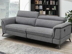Elektrische Relaxbankstel 3+2 Macari - Stof - Grijs
