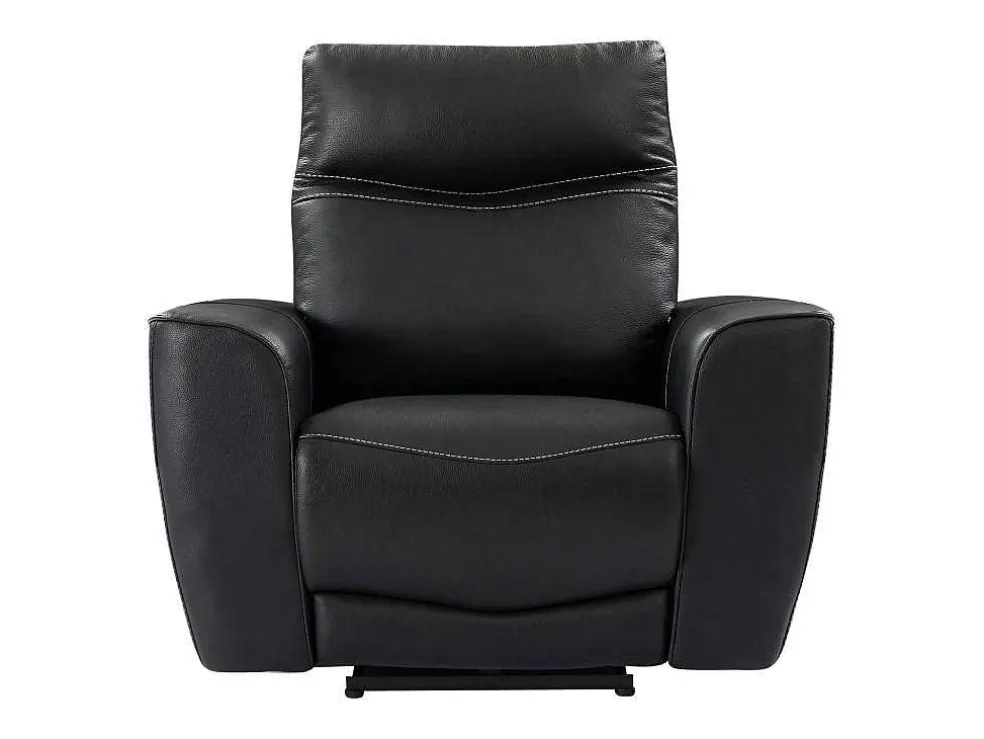 Elektrische Relax-Fauteuil Van Zwart Vaarsleer Damon