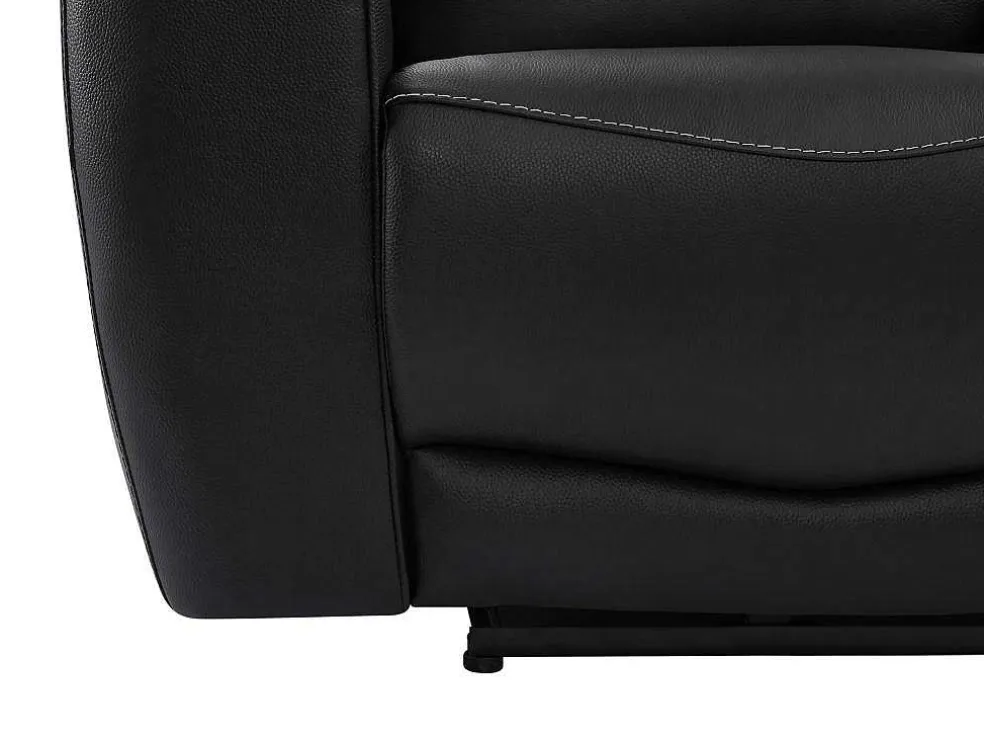 Elektrische Relax-Fauteuil Van Zwart Vaarsleer Damon