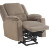 Elektrische Relaxfauteuil - Met Thermische Massagefunctie - Voorzien Van 2 Bekerhouders En Afstandsbediening - Taupe
