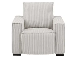 Elektrische Relaxfauteuil Van Lichtgrijs Ribfluweel Amelio
