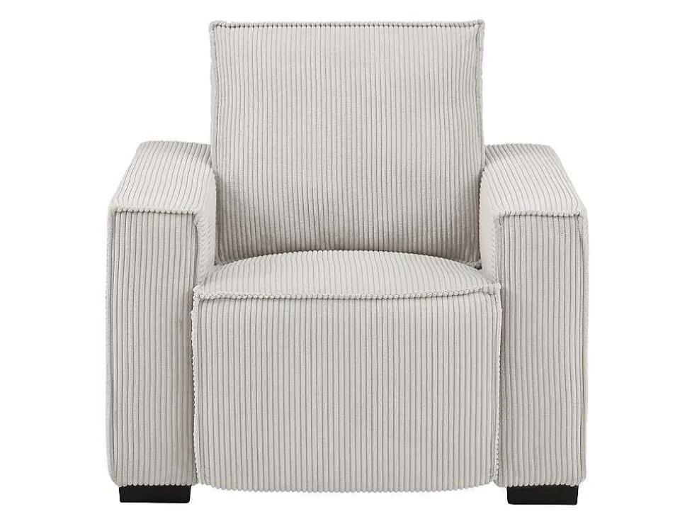 Elektrische Relaxfauteuil Van Lichtgrijs Ribfluweel Amelio