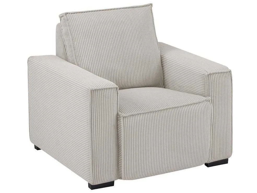 Elektrische Relaxfauteuil Van Lichtgrijs Ribfluweel Amelio