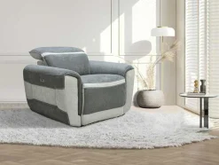 Elektrische Relaxfauteuil In Donkergrijze Stof Orietto