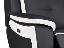 Elektrische Relaxfauteuil Van Leer Angelique - Zwart/ Wit