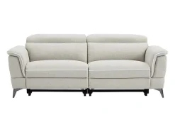Elektrische Relax-Zitbank Met 3 Plaatsen In Beige Stof Macari