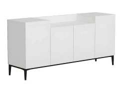 Ellaria Multifunctioneel Kabinet, Wit, Zwart, 160X42X75 Cm, Epikasa