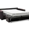 Express-Vierzitsslaapbank Van Bruin Ribfluweel - Bed 160 Cm - Matras 18 Cm - Mondovi