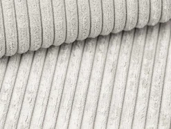 Express-Vierzitsslaapbank Van Beige Ribfluweel - Bed Met Brede Latten 160 Cm - Matras 14 Cm - Mondovi